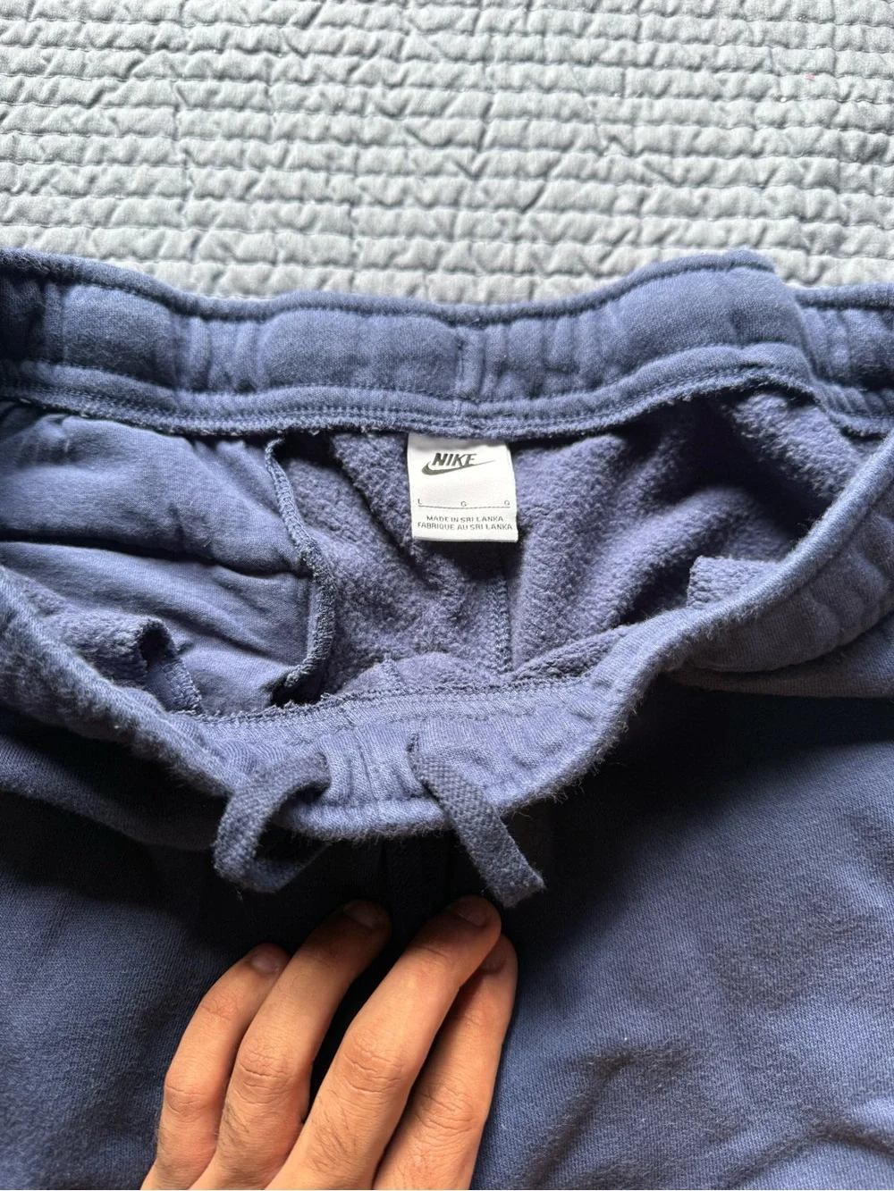 Nike Men's Navy Blue Fleece Joggers